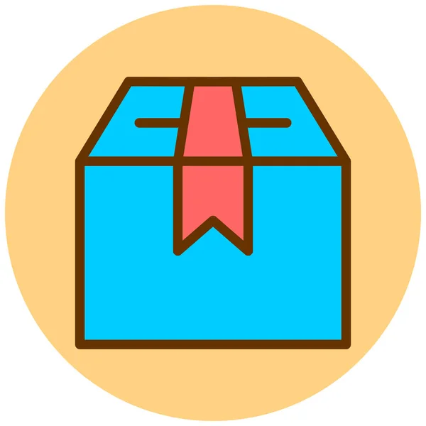 Box Web Icon Simple Illustration — Stock Vector