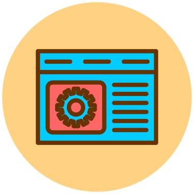 iş yönetimi düz vektör simgesi