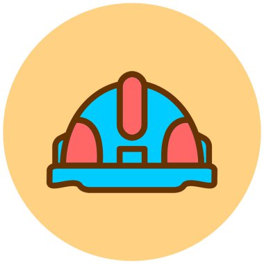 Miğfer. Web simgesi basit illüstrasyon