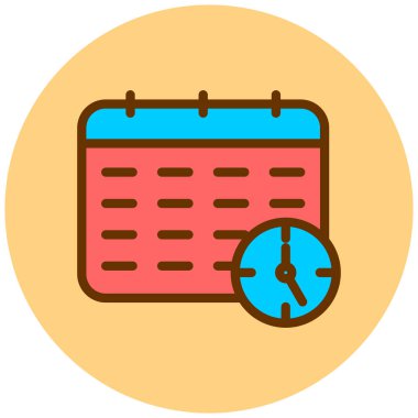 Takvim. Web simgesi basit illüstrasyon