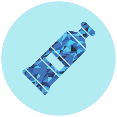 Güzel bir deseni olan tek bir mavi ve beyaz ikonun vektör çizimi