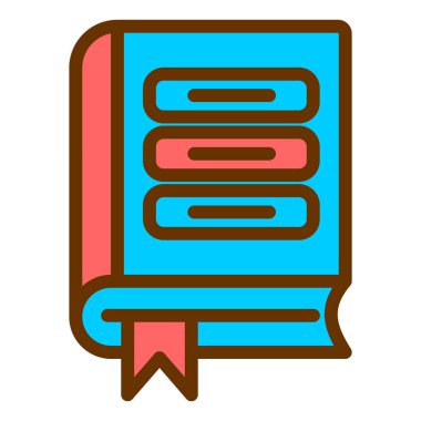 Kitap. Web simgesi basit illüstrasyon