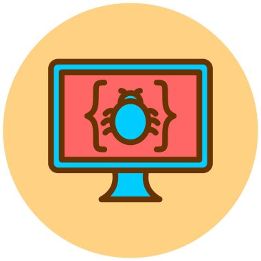 Bilgisayar. Web simgesi basit illüstrasyon