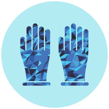 eldiven simgesi. Düz tasarım