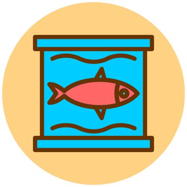 Balık. Web simgesi basit illüstrasyon