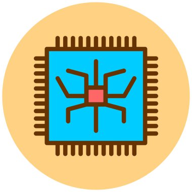 Böcek. Web simgesi basit illüstrasyon