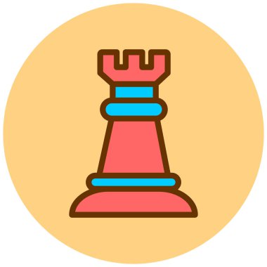 Satranç. Web simgesi basit illüstrasyon