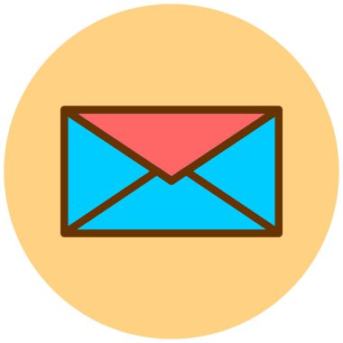 Mektup. Web simgesi basit illüstrasyon