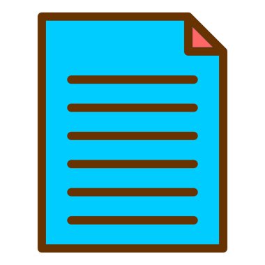 Belge. Web simgesi basit illüstrasyon