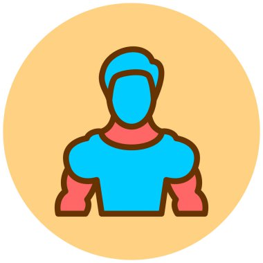 Kadın. Web simgesi basit illüstrasyon