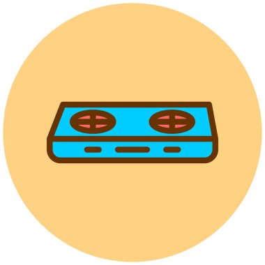 Kaset. Web simgesi basit illüstrasyon