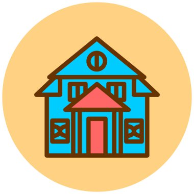 Ev. Web simgesi basit illüstrasyon