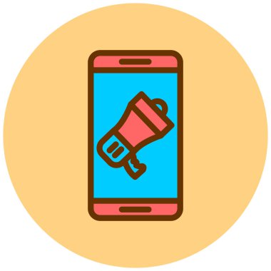 Cep telefonu. Web simgesi basit illüstrasyon