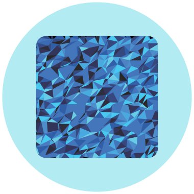 Beyaz arka planda mavi elmas ikonu var. Vektör illüstrasyonu