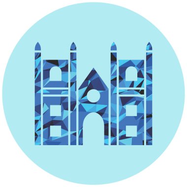 Bina. Web simgesi basit illüstrasyon