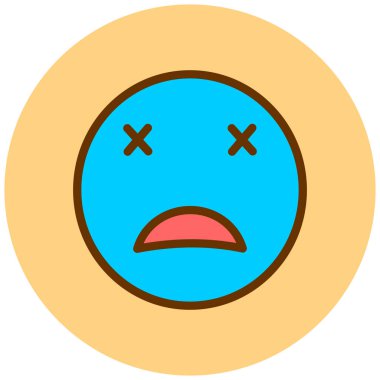 üzgün yüz ifadesi vektör simgesi