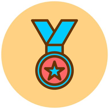 Madalya. Web simgesi basit illüstrasyon