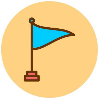 Bayrak. Web simgesi basit illüstrasyon
