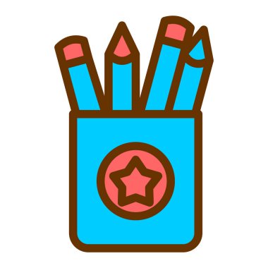 Kalem. Web simgesi basit illüstrasyon