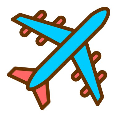 Uçak. Web simgesi basit illüstrasyon