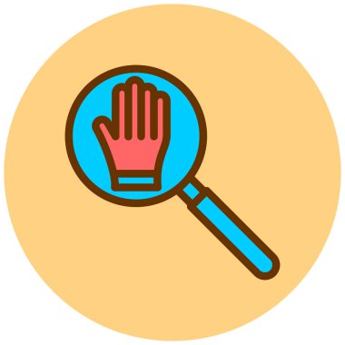 el simgesi vektörü, düz tasarım en iyi trend katı çizim