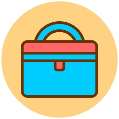 Çanta. Web simgesi basit illüstrasyon