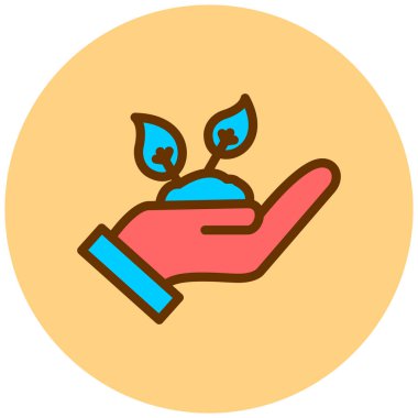 Ekoloji, çevre, bitki, ağaç, tasarruf, büyüme, doğa. Basit resimleme