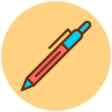 Kalem. Web simgesi basit illüstrasyon