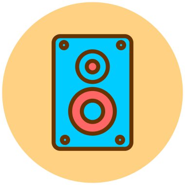 Konuşmacı. Web simgesi basit illüstrasyon