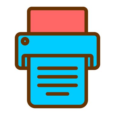 Yazıcı. Web simgesi basit illüstrasyon