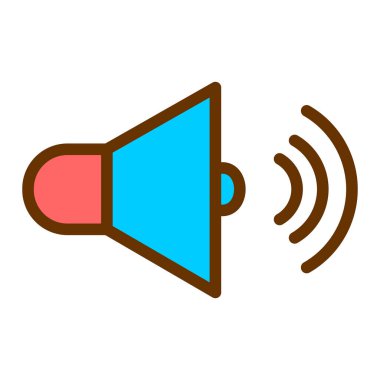 Konuşmacı. Web simgesi basit illüstrasyon