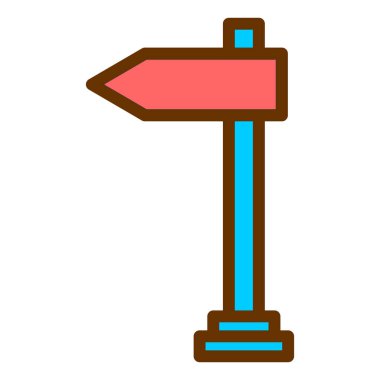 İşaret levhası Web simgesi basit illüstrasyon