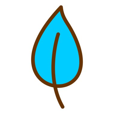 Yaprak. Web simgesi basit illüstrasyon