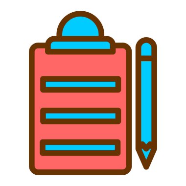 Kontrol listesi. Web simgesi basit illüstrasyon