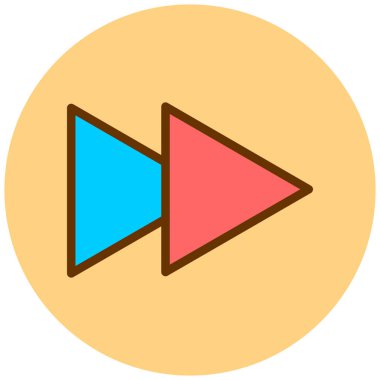 Oynayın. Web simgesi basit illüstrasyon