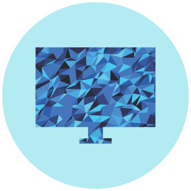 bilgisayar ekranı simgesi, vektör illüstrasyonu basit tasarım