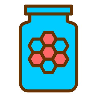 bal kavanozu ikon vektör illüstrasyonu