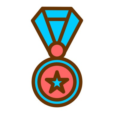 Madalya. Web simgesi basit illüstrasyon