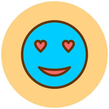 Gülümse. Web simgesi basit illüstrasyon