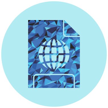 mavi küresel vektör illüstrasyonu