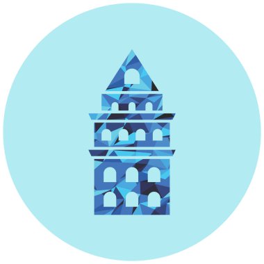 Bir bina simgesinin vektör illüstrasyonu