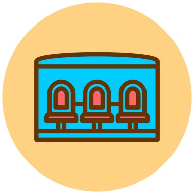 Kiliseye. Web simgesi basit illüstrasyon