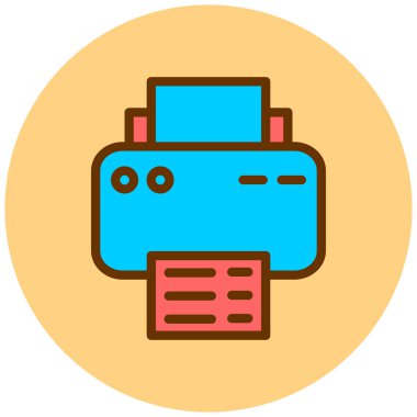 Yazıcı. Web simgesi basit illüstrasyon