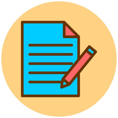 Belge. Web simgesi basit illüstrasyon