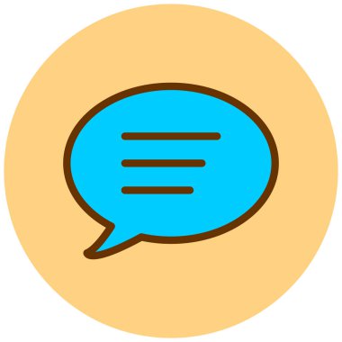 Konuş. Web simgesi basit illüstrasyon