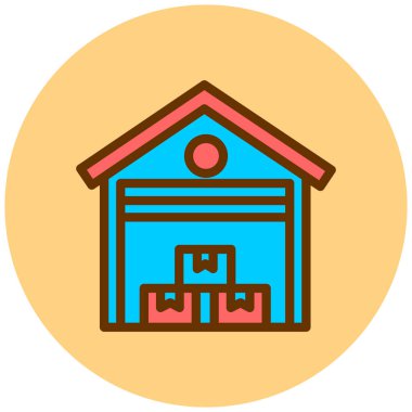 Teslimat. Web simgesi basit illüstrasyon