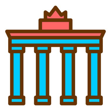 Bina. Web simgesi basit illüstrasyon