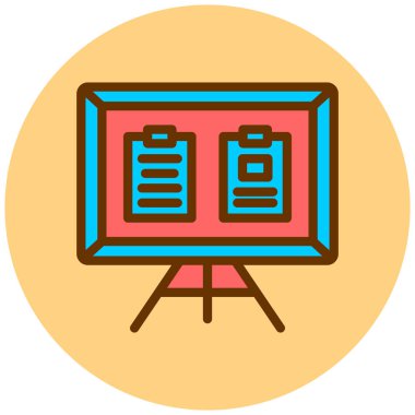 Sunum. Web simgesi basit illüstrasyon