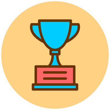 Kupa. Web simgesi basit illüstrasyon