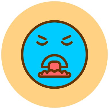 üzgün yüz ifadesi vektör simgesi